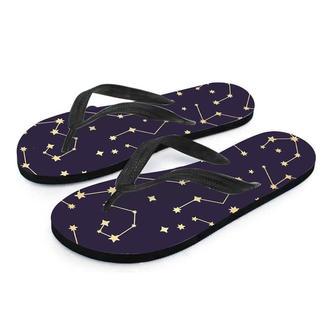 Constellation Galaxy Space Men's Flip Flops | Newhawaiianshirts CA