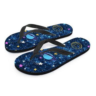 Constellation Star Galaxy Space Men's Flip Flops | Newhawaiianshirts DE