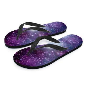 Cosmic Galaxy Space Men's Flip Flops | Newhawaiianshirts CA