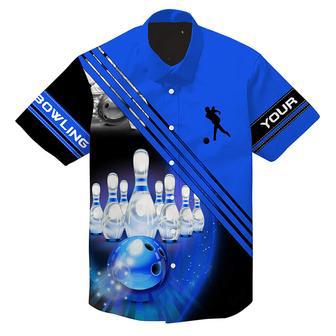 Custom Multi Color Hawaiian Bowling Shirts Bowling Ball And Pins Team Shirt, Button Up Bowling Shirts | Newhawaiianshirts CA