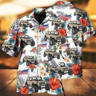 Custom Photo Car Happy Independence Day Jee All Printed Hawaiian Shirt | Newhawaiianshirts DE