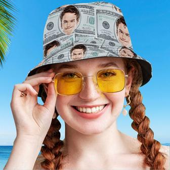 Custom Your Photo Face Dollar Summer Bucket Hat for Men, Women | Newhawaiianshirts AU