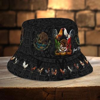 Customized Rooster Mexico Bucket Hat for Mexico Aztect Custom Name For Men, Boy | Newhawaiianshirts