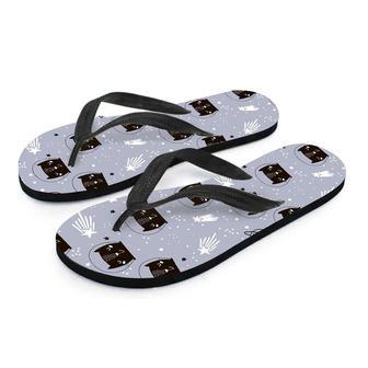 Cute Astronaut Cat Print Men's Flip Flops | Newhawaiianshirts