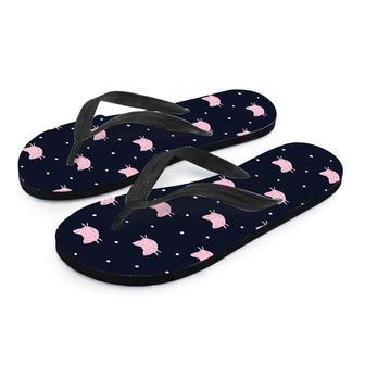 Cute Cat Polka Dot Print Men's Flip Flops | Newhawaiianshirts