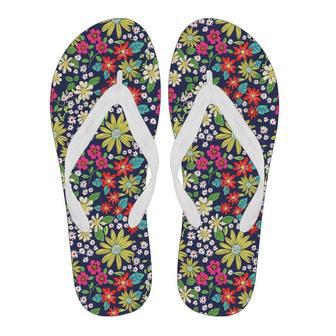 Cute Colorful Daisy Pattern Print Men & Women Flip Flops | Newhawaiianshirts