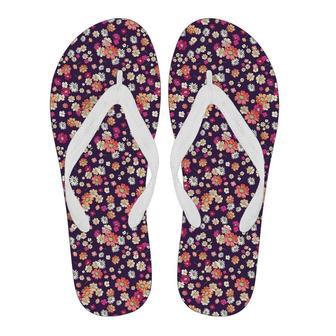 Cute Daisy Colorful Pattern Print Men & Women Flip Flops | Newhawaiianshirts DE