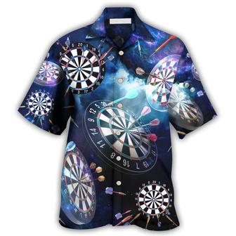 Darts Amazing Cool Into The Galaxy Hawaiian Shirt, Dartboard Pattern Hawaiian Shirt | Newhawaiianshirts AU