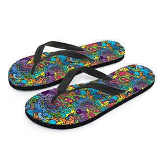 Demon Psychedelic Men's Flip Flops | Newhawaiianshirts