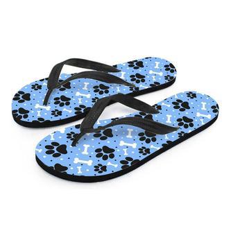 Dog Bone Paw Men's Flip Flops | Newhawaiianshirts AU