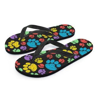 Doodle Paw Men's Flip Flops | Newhawaiianshirts AU