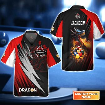 Dragon Team Billiard Pool 9 Ball On Fire Hawaiian Shirt, Billiard team shirt, Billiard shirt for men and women | Newhawaiianshirts AU