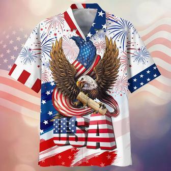 Eagle Usa Independence Day Aloha Hawaiian Shirt For Men And Women, Best Of July Hawaii Shirt | Newhawaiianshirts AU