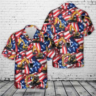 Excavator All Over Printed Shirt, Of July Hawaiian Shirt | Newhawaiianshirts AU