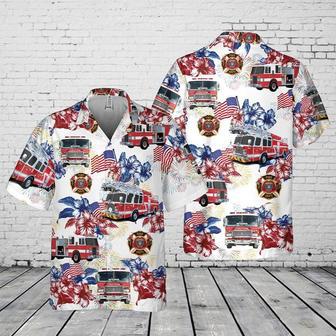 Firefighter Fire Truck, Of July Hawaiian Shirt, Firefighter Hawaii Beach Search Independence Day | Newhawaiianshirts DE