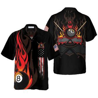 Flame 8 Ball Billiard Pool Hawaiian Shirt, Perfect Gift for Billiard Player, Billiard Hawaiian Shirt | Newhawaiianshirts AU