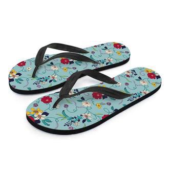 Floral Flower Print Men's Flip Flops | Newhawaiianshirts AU