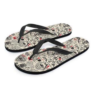 Freemason Satanic Gothic Witch Men's Flip Flops | Newhawaiianshirts