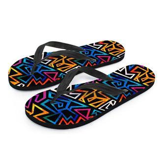 Geometric Print Men's Flip Flops | Newhawaiianshirts DE