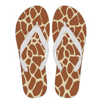 Giraffe Pattern Print Men & Women Flip Flops | Newhawaiianshirts