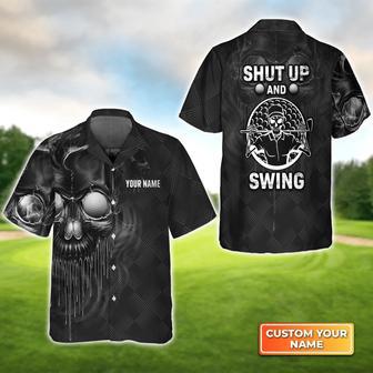 Golf Shut Up And Swing Personalized Name Hawaiian Shirt Gift For Golfer | Newhawaiianshirts AU