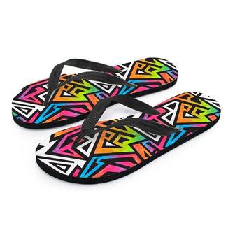 Graffiti Geometric Abstract Men's Flip Flops | Newhawaiianshirts AU