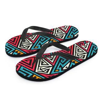 Graffiti Geometric Seamless Pattern Men's Flip Flops | Newhawaiianshirts DE