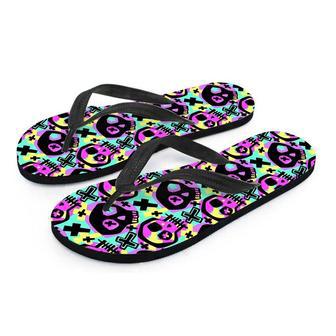 Graffiti Skull Men's Flip Flops | Newhawaiianshirts AU