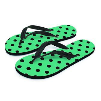 Green Polka Dot Men's Flip Flops | Newhawaiianshirts AU