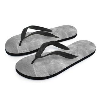 Grey Marble Men's Flip Flops | Newhawaiianshirts