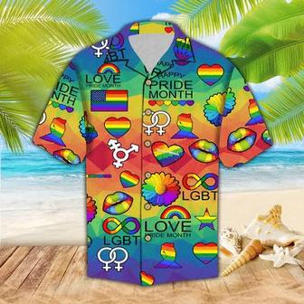 Happy Pride Month Hawaiian Shirt, Pride Rainbow Hawaiian Shirt For Gaymer, Lesbian Hawaiian Shirt | Newhawaiianshirts UK