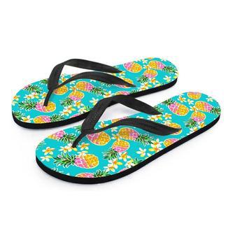 Hawaiian Pineapple Print Men's Flip Flops | Newhawaiianshirts AU