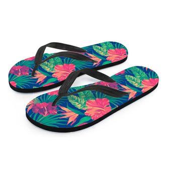 Hibiscus Hawaiian Flower Print Men's Flip Flops | Newhawaiianshirts AU