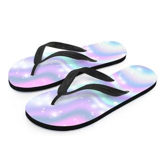 Holographic Psychedelic Men's Flip Flops | Newhawaiianshirts DE