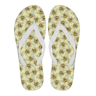 Honey Bee Gifts Pattern Print Men & Women Flip Flops | Newhawaiianshirts UK