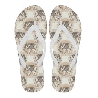 Indian Tribal Elephant Print Men & Women Flip Flops | Newhawaiianshirts