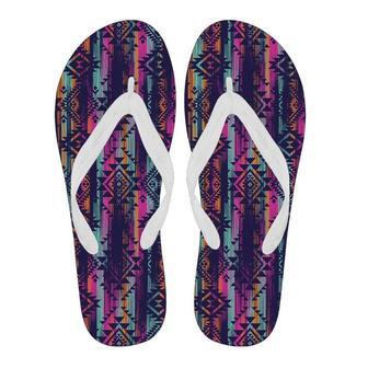 Indians Navajo Aztec Tribal Native American Print Men & Women Flip Flops | Newhawaiianshirts CA