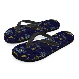 Island Palm Tree Hawaiian Print Men's Flip Flops | Newhawaiianshirts