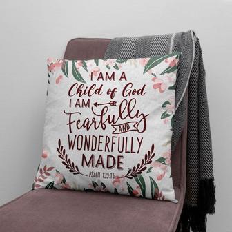 Jesus Pillow - A Child Of God Fearfully And Wonderfully Made Christian Pillow - Monsterry DE
