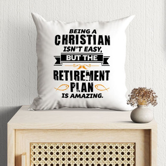 Jesus Pillow - Being A Christian Is Not Easy Christian Pillow - Monsterry