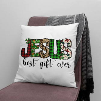 Jesus Pillow - Christian, Leopard, Buffalo Plaid Pillow - Gift For Christian - Jesus Best Gift Ever Pillow - Monsterry