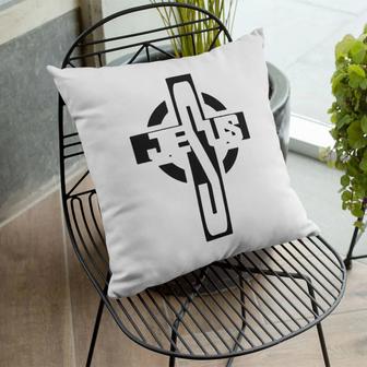 Jesus Pillow - Christian, Cross Pillow - Gift For Christian - Jesus On The Cross Pillow - Monsterry CA