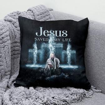 Jesus Pillow - Christian, Cross Pillow - Gift For Christian - Jesus Saved My Life Pillow - Monsterry AU