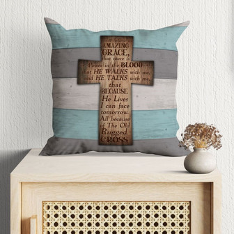 Jesus Pillow - Christian Pillow - Gift For Christian - I Still Believe In Amazing Grace Cross Pillow - Monsterry