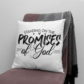 Jesus Pillow - Christian Pillows: Standing On The Promises Of God Pillow - Monsterry