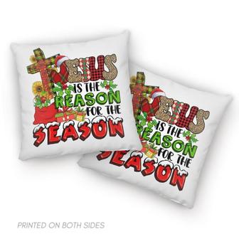 Jesus Pillow - Christmas Pillow - Christmas Decor: Jesus Is The Reason For The Season - Monsterry UK