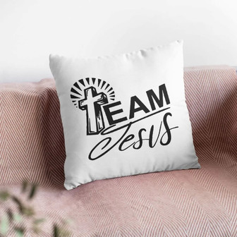 Jesus Pillow - Cross Pillow - Gift For Christian - Team Jesus Pillow - Monsterry