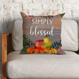 Jesus Pillow - Fruit, Leaf Pillow - Gift For Christian - Simply Blessed Throw Pillow - Monsterry