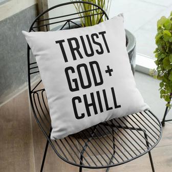 Jesus Pillow - Gift For Christian - Trust God + Chill Pillow - Monsterry DE