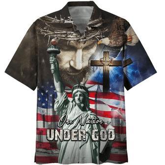 July One Nation Under God Independence Day Hawaiian Shirts Aloha Hawaii Shirt Aloha Shirt For Summer | Newhawaiianshirts AU